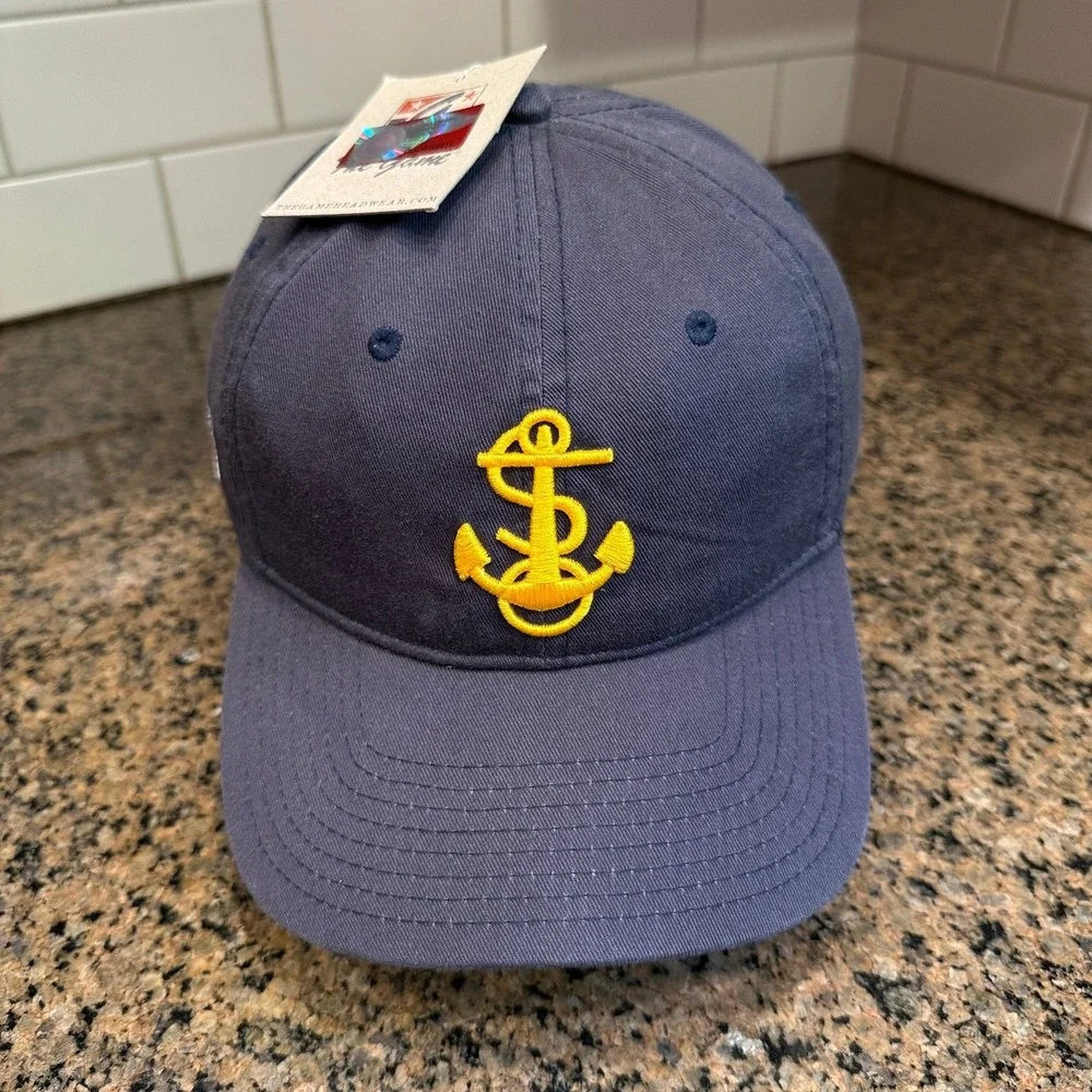 US Naval Academy NAVY The Game Cap 3-D Anchor RELAXED TWILL Hat New